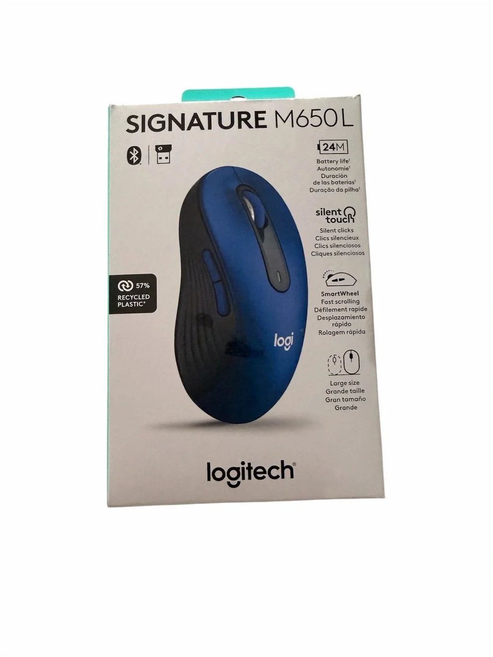 Logitech Signature M650 L Graphite Wireless Bluetooth Silent Mouse